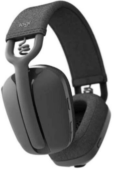 Наушники с микрофоном Logitech ZONE Vibe 100 серый мониторные BT оголовье (981-001213) от магазина РЭССИ