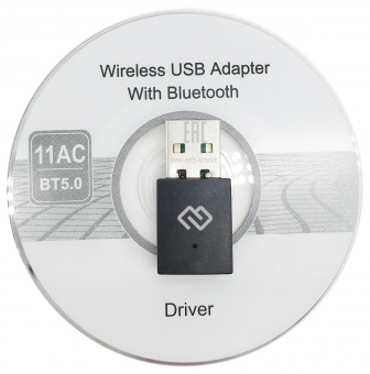 Сетевой адаптер WiFi + Bluetooth Digma DWA-BT5-AC600C AC600 USB 2.0 (ант.внутр.) 1ант. (упак.:1шт) от магазина РЭССИ