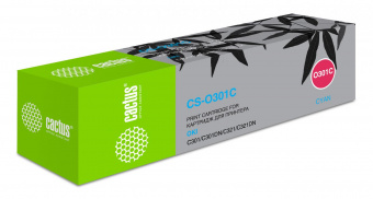 Картридж лазерный Cactus 44973543 CS-O301C 44973543 голубой (1500стр.) для Oki C301/321 от магазина РЭССИ