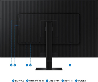 Монитор Samsung 32" ViewFinity S7 S32D700EAIXCI черный VA LED 5ms 16:9 HDMI матовая Piv 350cd 178гр/178гр 3840x2160 60Hz DP 4K 5.9кг от магазина РЭССИ