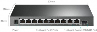 Коммутатор TP-Link TL-SG1210MPE 10G 8PoE+ 123W настраиваемый от магазина РЭССИ