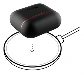 Гарнитура вкладыши A4Tech Bloody M90 черный/красный беспроводные bluetooth в ушной раковине (M90 BLACK + RED) от магазина РЭССИ