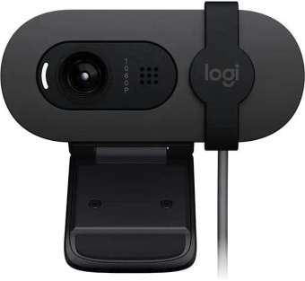 Камера Web Logitech HD Webcam Brio 100 Full графитовый 2Mpix (1920x1080) USB Type-C с микрофоном (960-001587) от магазина РЭССИ