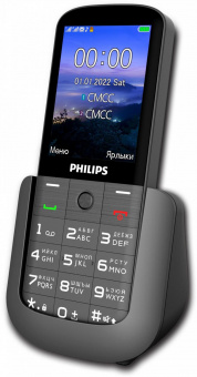 Мобильный телефон Philips E227 Xenium 32Mb темно-серый моноблок 2Sim 2.8" 240x320 0.3Mpix GSM900/1800 FM microSD от магазина РЭССИ