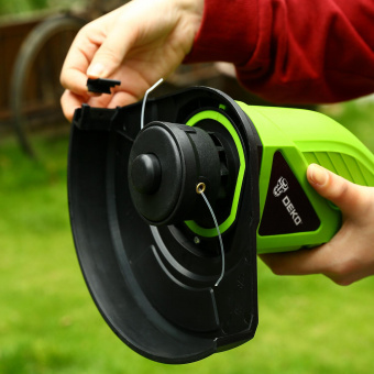 Триммер электрический Deko DKTR400 400Вт разбор.штан. реж.эл.:леска от магазина РЭССИ