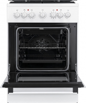 Плита Комбинированная Weissgauff WCS К1К62 WGM белый/черный (стеклянная крышка) реш.чугун от магазина РЭССИ