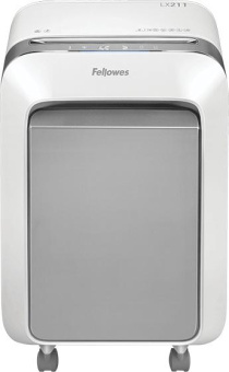 Шредер Fellowes PowerShred LX211 белый (секр.P-5) перекрестный 15лист. 23лтр. скрепки скобы пл.карты от магазина РЭССИ