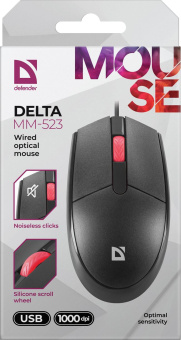 Мышь Defender Delta MM-523 черный оптическая 1000dpi USB для ноутбука 2but (52523) от магазина РЭССИ