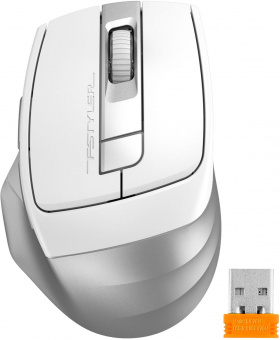 Мышь A4Tech Fstyler FB35CS белый/серый оптическая (2000dpi) silent беспроводная BT/Radio USB (6but) от магазина РЭССИ