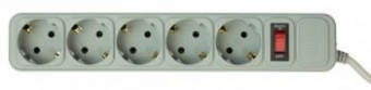 Сетевой фильтр PC Pet AP01006-E-G 1.8м (5 розеток) серый (пакет ПЭ) от магазина РЭССИ