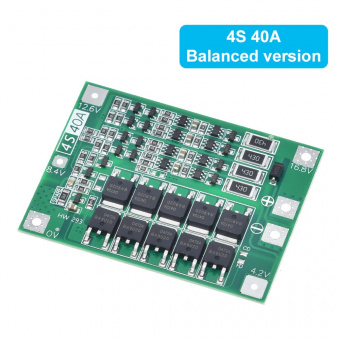 BMS 4S 40A модуль защиты от перезарядки Li-Ion акк. 16.8В (M4015) от магазина РЭССИ
