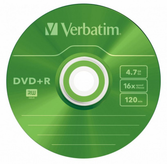 Диск DVD+R Verbatim 4.7Gb 16x Slim case (5шт) Color (43556) от магазина РЭССИ