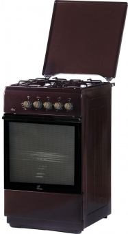 Плита Газовая Flama FG 24023 B коричневый (металлическая крышка) реш.сталь от магазина РЭССИ