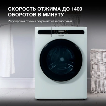 Стиральная машина Hyundai WMD8413 класс: A++ загр.фронтальная макс.:8кг (с сушкой) белый инвертер от магазина РЭССИ
