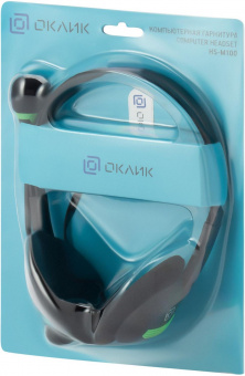 Наушники с микрофоном Оклик HS-M100 черный 1.8м накладные оголовье (1532004) от магазина РЭССИ