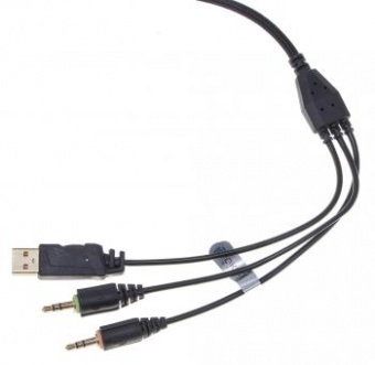 Наушники с микрофоном Оклик HS-L450G ARROW черный/красный 2.2м мониторные оголовье (472654) от магазина РЭССИ