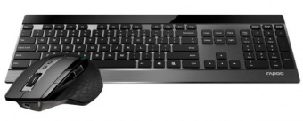 Клавиатура + мышь Rapoo 9900M BLACK клав:черный мышь:черный USB беспроводная Bluetooth/Радио slim (19354) от магазина РЭССИ
