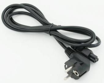 Кабель 469 IEC C5 (3-pin) Евровилка угловой 1.8м черный от магазина РЭССИ