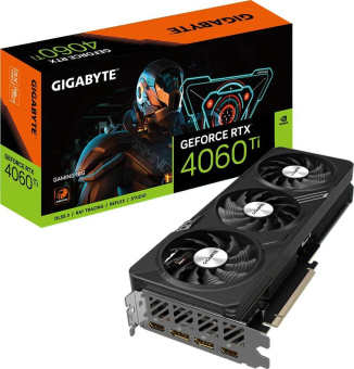 Видеокарта Gigabyte PCI-E 4.0 GV-N406TGAMING-16GD NVIDIA GeForce RTX 4060TI 16Gb 128bit GDDR6 2535/18000 HDMIx2 DPx2 HDCP Ret от магазина РЭССИ