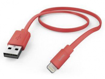 Кабель Hama Flat 00173645 USB (m)-Lightning (m) 1.2м розовый плоский от магазина РЭССИ