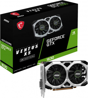 Видеокарта MSI PCI-E GTX 1630 VENTUS XS 4G OC NVIDIA GeForce GTX 1630 4096Mb 64 GDDR6 1815/12000 DVIx1 HDMIx1 DPx1 HDCP Ret от магазина РЭССИ