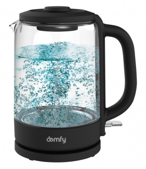Чайник электрический Domfy DSB-EK304 1.7л. 2200Вт черный (корпус: стекло) от магазина РЭССИ