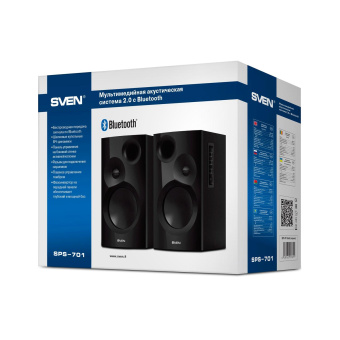 Колонки Sven АС SPS-701 2.0 черный 40Вт BT от магазина РЭССИ