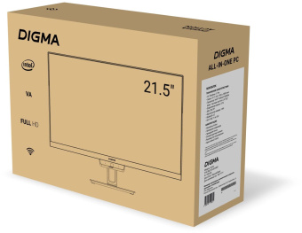 Моноблок Digma Action 21.5" Full HD Cel N5095A (2) 8Gb SSD256Gb UHDG 600 CR Windows 11 Professional GbitEth WiFi BT 36W клавиатура мышь Cam черный 1920x1080 от магазина РЭССИ