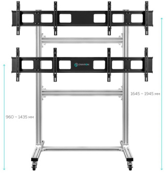 Подставка для телевизора Onkron FSPRO2L-22 черный 40"-55" макс.200кг напольный мобильный от магазина РЭССИ