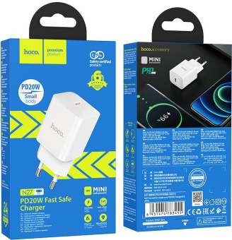 Сетевое зар./устр. Hoco N27 White 20W (PD+QC+AFC) USB-C белый от магазина РЭССИ