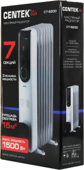 Радиатор масляный Centek CT-6200 1500Вт белый от магазина РЭССИ