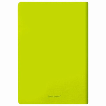 Тетрадь BRAUBERG RAINBOW A5 147x210 мм 48 листов сшивка клетка кожзам SoftTouch салатовый 403878 от магазина РЭССИ
