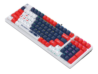 Клавиатура A4Tech Bloody S98 механическая синий/белый USB for gamer LED (SPORTS NAVY) от магазина РЭССИ