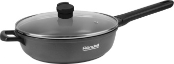 Сотейник Rondell Zorro RDA-1453 d=28см (с крышкой) графитовый от магазина РЭССИ