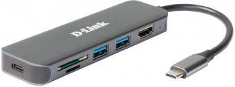 Разветвитель USB 3.0 D-Link DUB-2327 2порт. черный (DUB-2327/A1A) от магазина РЭССИ
