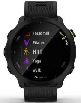 Смарт-часы Garmin Forerunner 55 42мм 1.04" LCD корп.черный рем.черный разм.брасл.:127-220мм (010-02562-10) от магазина РЭССИ