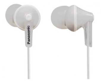 Наушники вкладыши Panasonic RP-HJE125E 1.1м белый проводные в ушной раковине (RP-HJE125E-W) от магазина РЭССИ