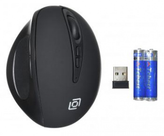 Мышь Оклик 688MW ERGO черный оптическая (1600dpi) беспроводная USB для ноутбука (6but) от магазина РЭССИ