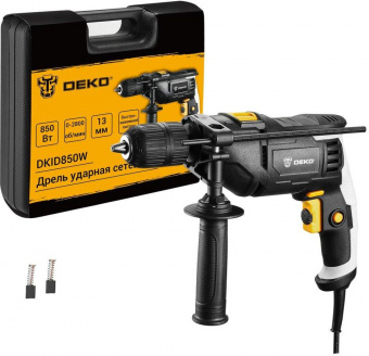 Дрель ударная Deko DKID850W 850Вт патрон:быстрозажимной реверс (кейс в комплекте) (063-4326) от магазина РЭССИ