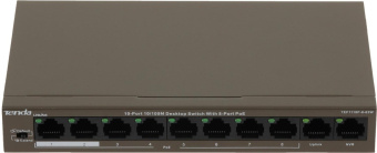 Коммутатор Tenda TEF1110P-8-63W (L2) 10x100Мбит/с 8PoE 58W неуправляемый от магазина РЭССИ