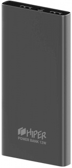 Мобильный аккумулятор Hiper Metal10K 10000mAh 2.4A 2xUSB темно-серый (METAL 10K SPACE GRAY) от магазина РЭССИ