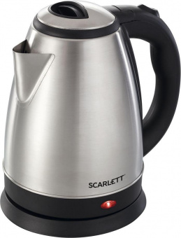 Чайник электрический Scarlett SC-EK21S24 2л. 1800Вт нержавеющая сталь/черный (корпус: нержавеющая сталь) от магазина РЭССИ