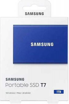 Накопитель SSD Samsung USB-C 1Tb MU-PC1T0H/WW T7 1.8" синий от магазина РЭССИ