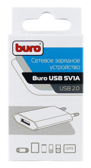 Сетевое зар./устр. Buro TJ-164w 5W 1A USB универсальное белый от магазина РЭССИ