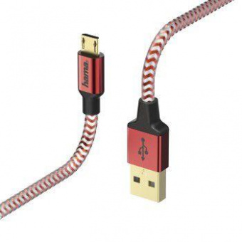 Кабель Hama 00178288 USB (m)-micro USB (m) 1.5м красный от магазина РЭССИ