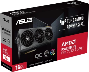 Видеокарта Asus PCI-E 4.0 TUF-RX7900GRE-O16G-GAMING AMD Radeon RX 7900GRE 16Gb 256bit GDDR6 1972/18000 HDMIx1 DPx3 HDCP Ret от магазина РЭССИ