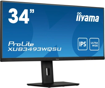 Монитор Iiyama 34" ProLite XUB3493WQSU-B5 черный IPS LED 21:9 HDMI M/M матовая HAS Piv 400cd 178гр/178гр 3440x1440 75Hz FreeSync DP UW USB 9.4кг от магазина РЭССИ