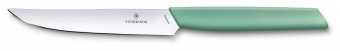 Нож кухонный Victorinox Swiss Modern (6.9006.1241) стальной столовый для стейка лезв.120мм прямая заточка мятный от магазина РЭССИ