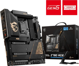 Материнская плата MSI MEG Z790 ACE Soc-1700 Intel Z790 4xDDR5 eATX AC`97 8ch(7.1) 2x2.5Gg RAID+DP от магазина РЭССИ