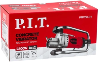 Вибратор для бетона P.I.T. PMV50-C1 2300Вт электрический красный от магазина РЭССИ